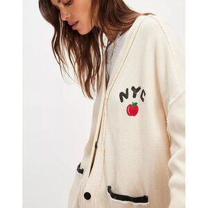 Free People Ragabond Crafty Thermal Cardi Boho 90s Y2K Casual Layering Womens L